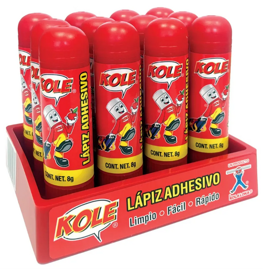 Lápiz Adhesivo Kole 8g 12 Piezas