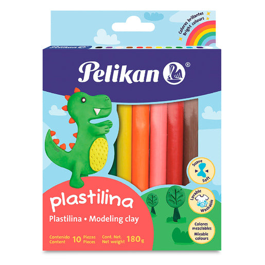 Plastilina en Barra Pelikan Colores 10 piezas