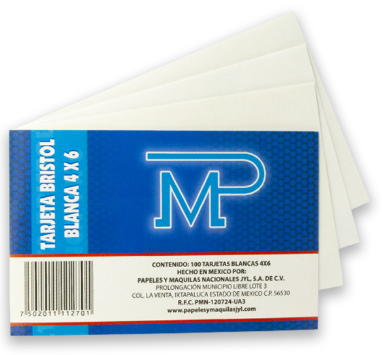 Tarjeta Bristol Blanca 5x8