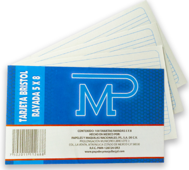 Tarjeta Bristol Rayada 5x8